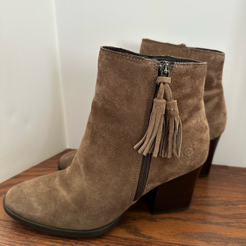 Lucky Brand Brown Suede Ankle Booties